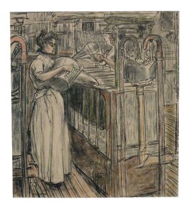 Foundry 1 of the 12 Lithographs Toorop Made About Candle Making by Jan Toorop